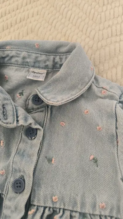 Vestido de mezclilla infantil - miniatura 3