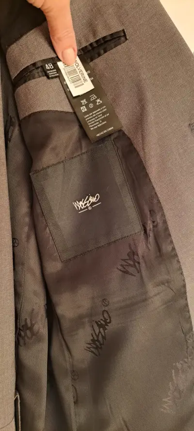 Traje 2 piezas, gris para hombre, marca Mossimo - miniatura 5