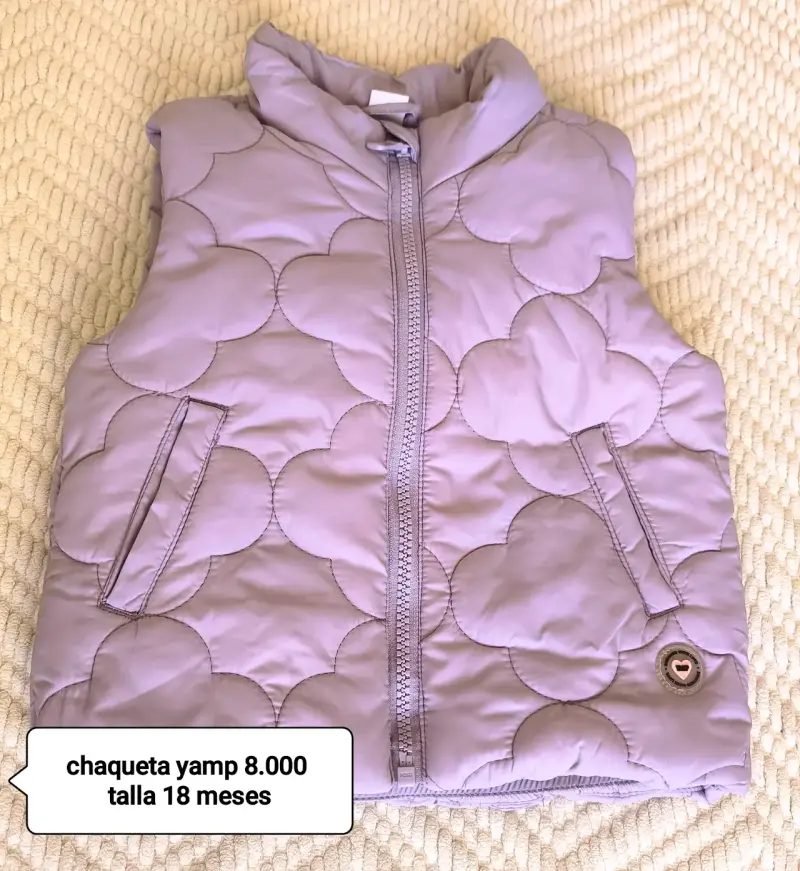 Chaleco acolchado lila para niña - 2