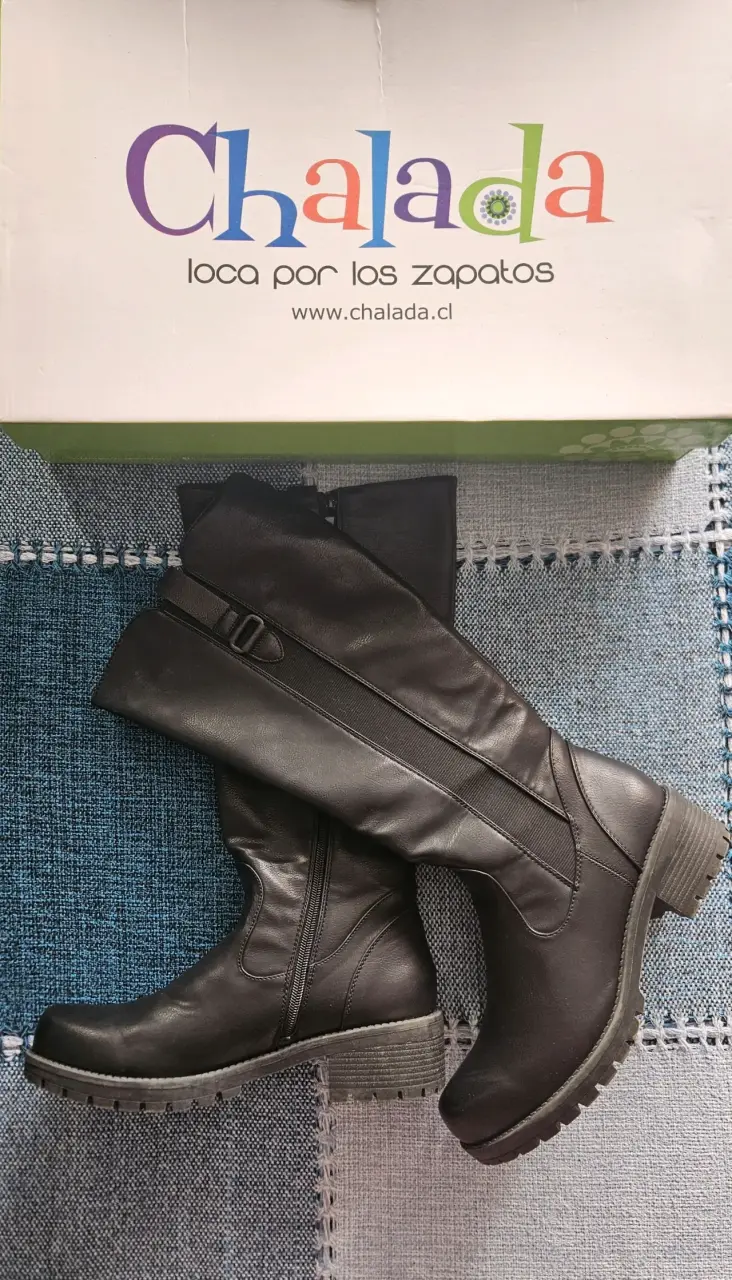 Botas negras de cuero Chaladas - 1