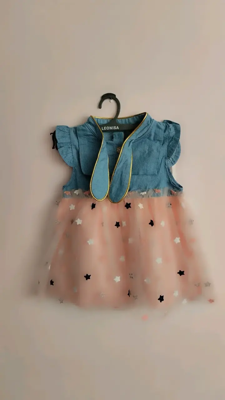 Vestido azul elefante bebé - 4