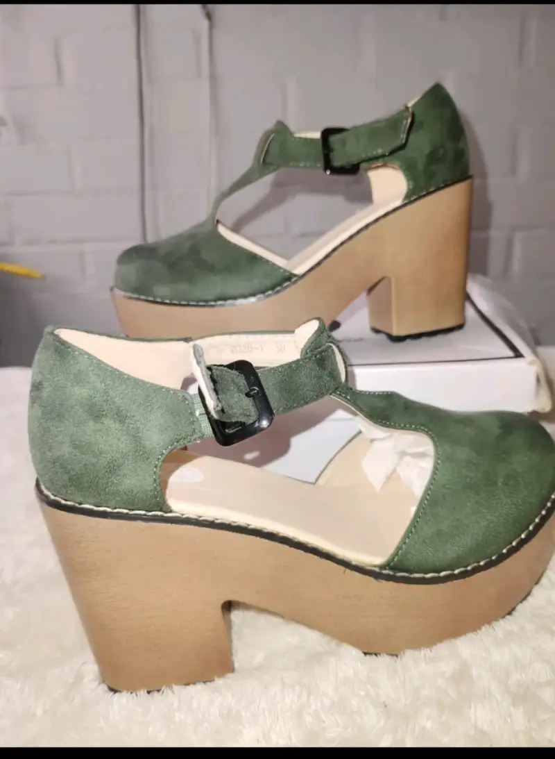 Zapatos plataforma verde - 3