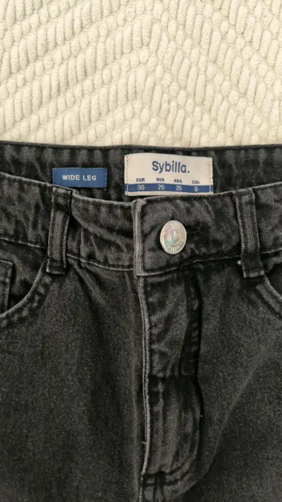 Jeans negros rotos unisex - miniatura 2