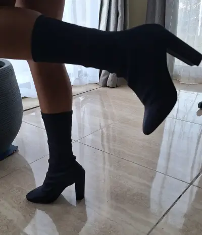 Botines azules de tacón alto - miniatura 1