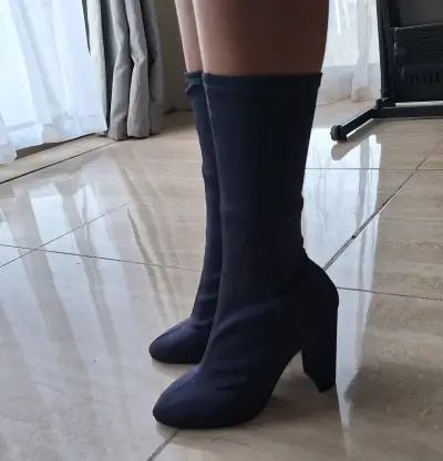 Botines azules de tacón alto - miniatura 2