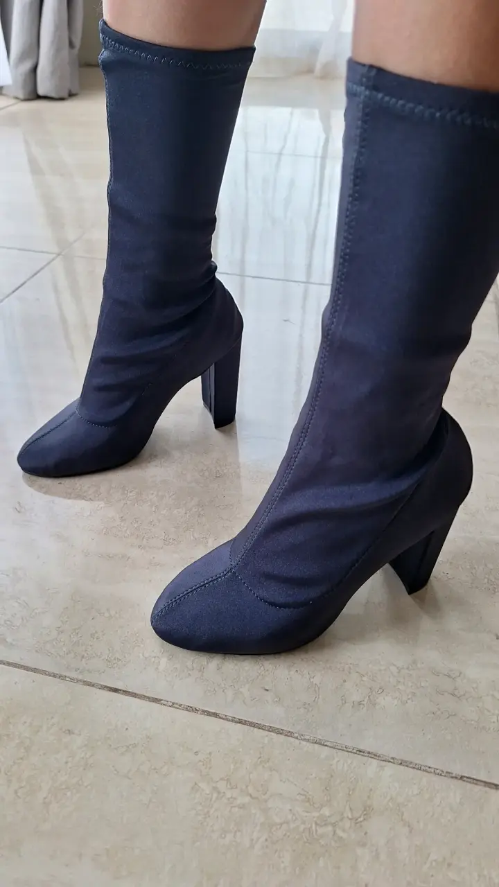 Botines azules de tacón alto - 3
