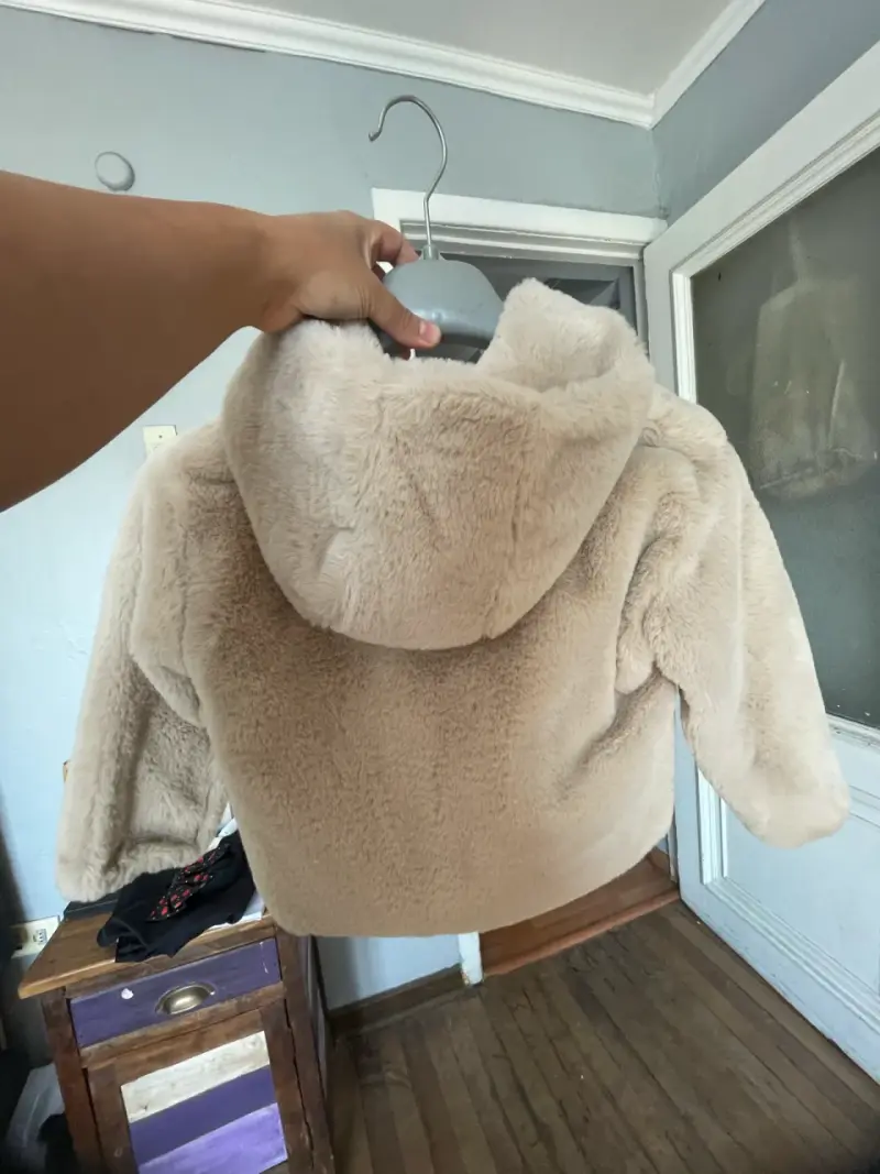 Chaqueta de peluche beige - 2