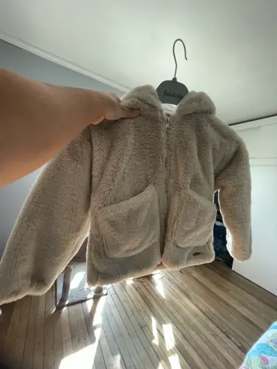 Chaqueta de peluche beige - miniatura 3
