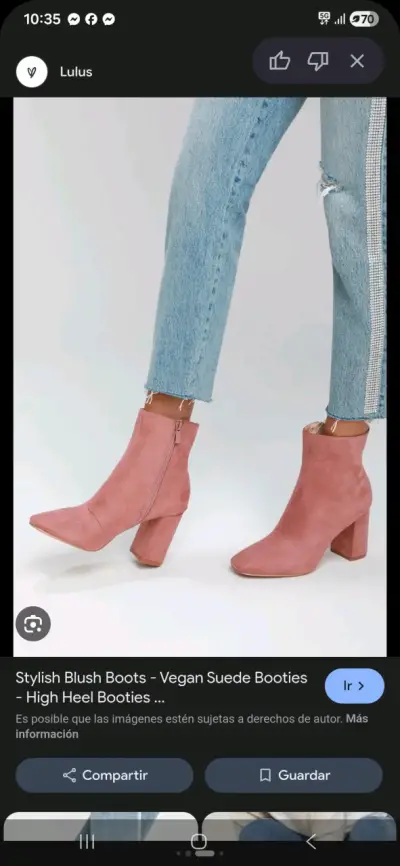 Botines rosados con tacón - miniatura 1