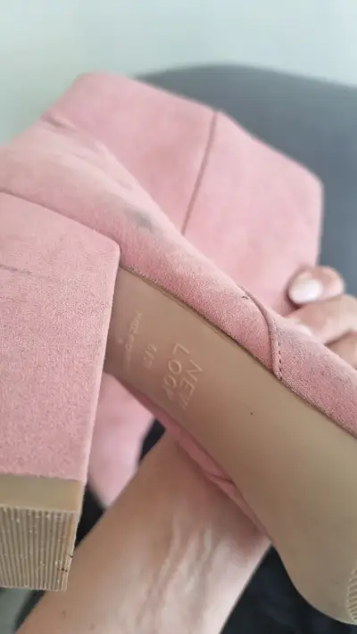 Botines rosados con tacón - miniatura 2