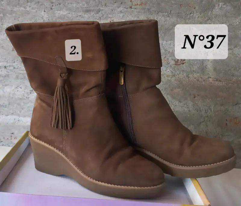 Botines marrones con flecos N°37 - 2