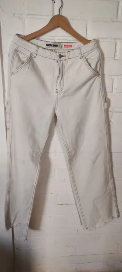 Pantalones cargo beige mujer americanino - miniatura 1