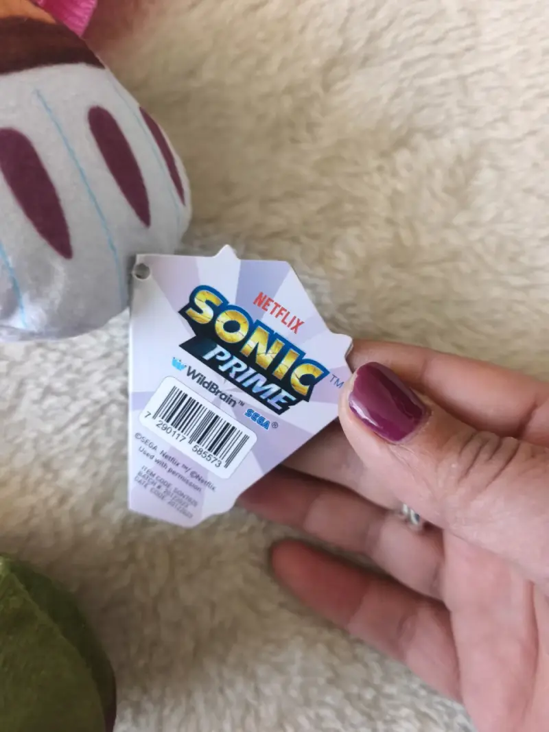 Mochila peluche rosa para niños Sonic - 3