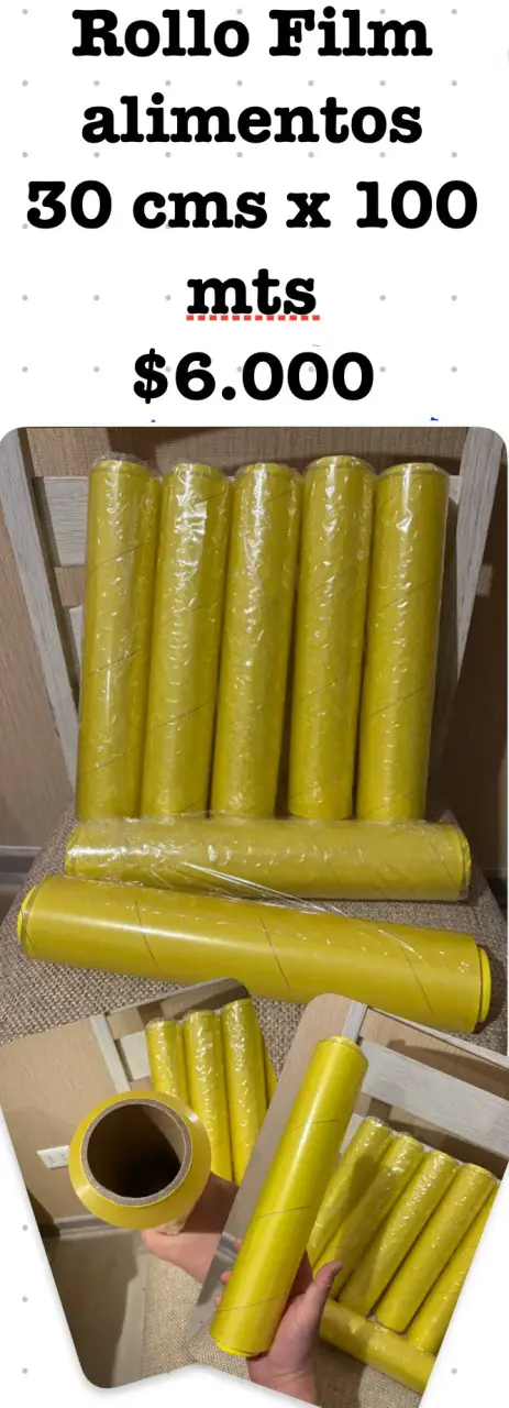 Rollo film alimentos 100 mts - 1