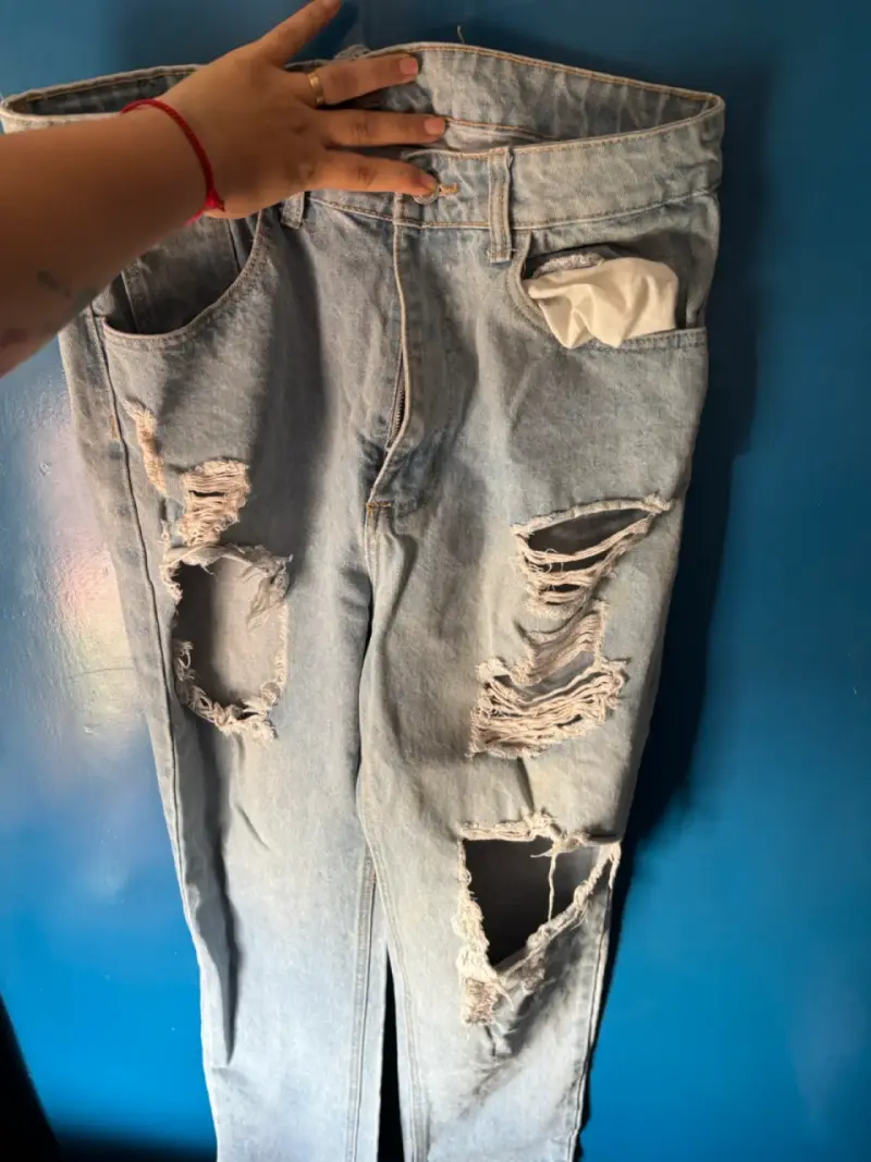 Jeans desgastados celestes - 3