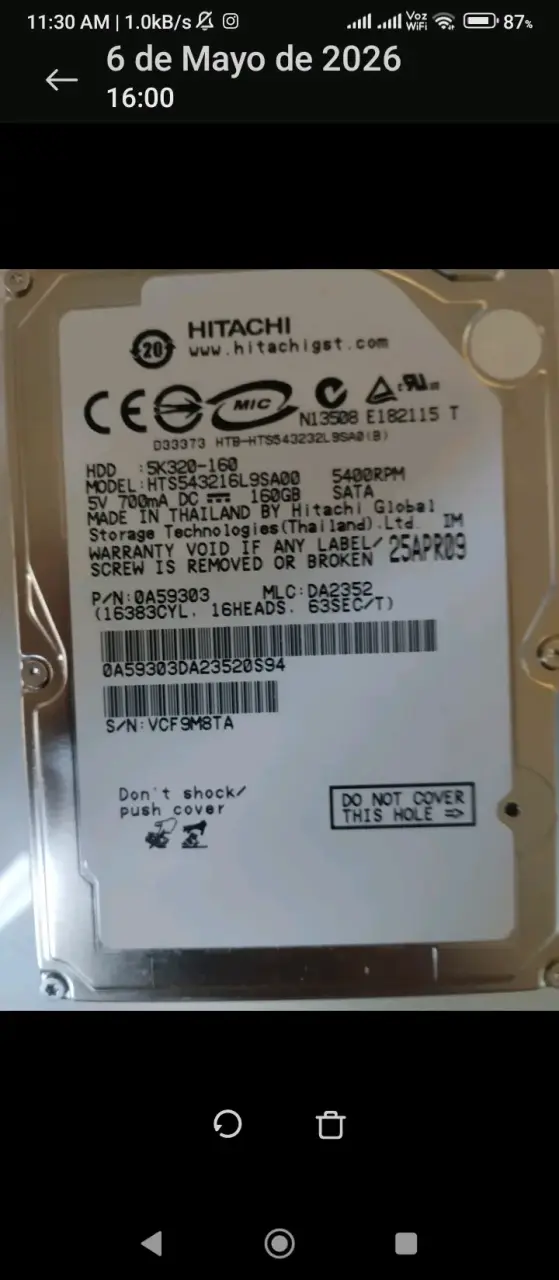 Disco duro Seagate 160GB - 2