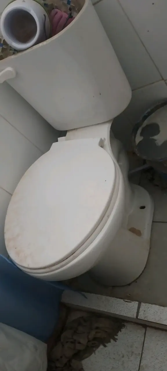 Inodoro blanco en buen estado