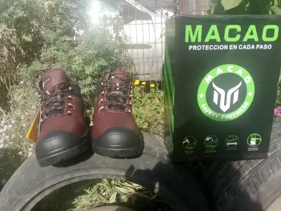 Botas de seguridad marrón y negro - miniatura 2