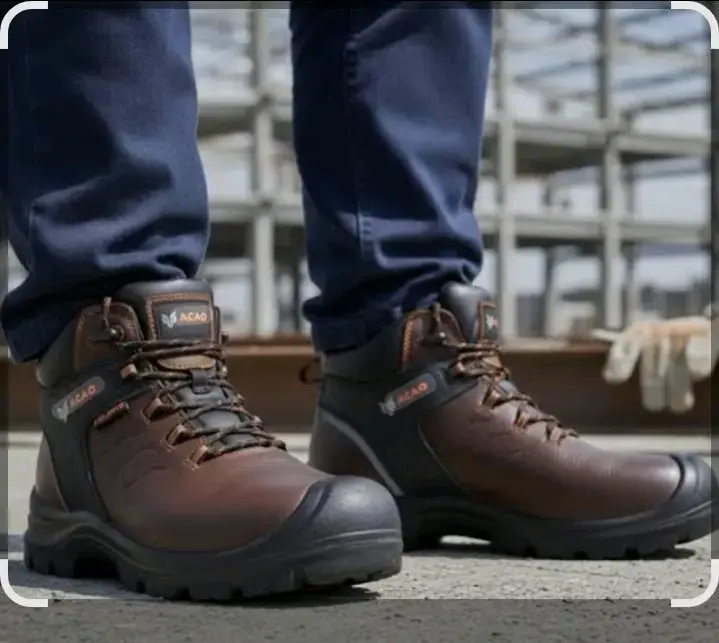 Botas de seguridad marrón y negro - 3