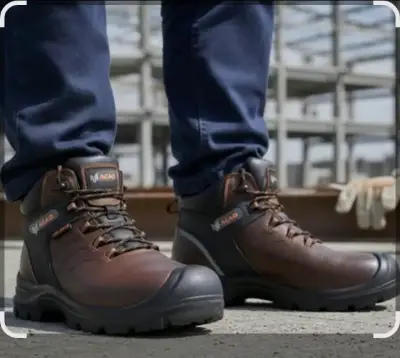 Botas de seguridad marrón y negro - miniatura 3