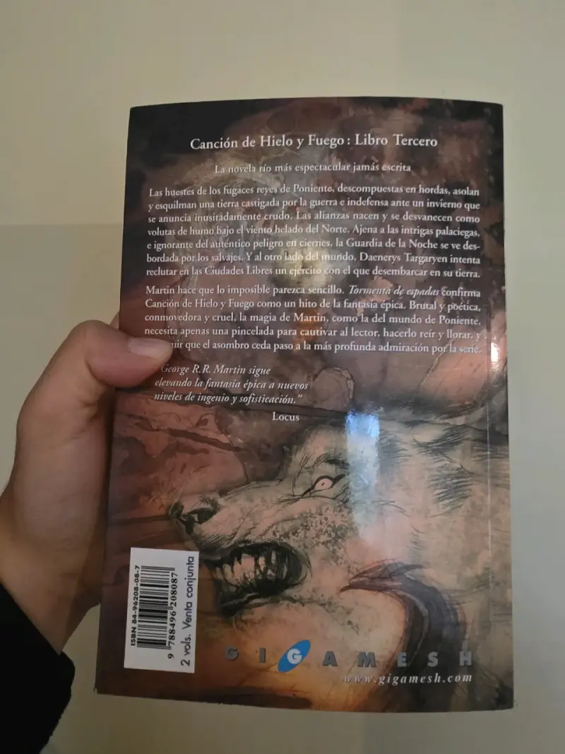 Libro Tormenta de Espadas - George R.R. Martin - 2