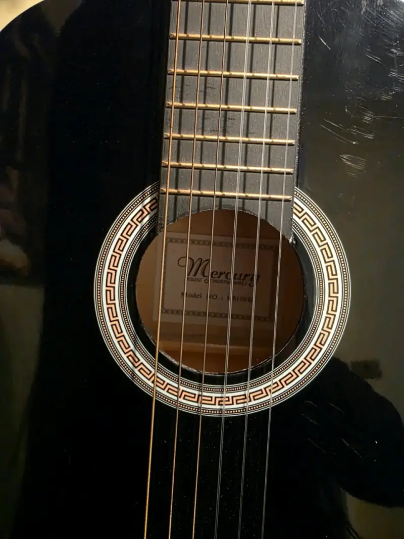 Guitarra acústica Mercury negra - 3
