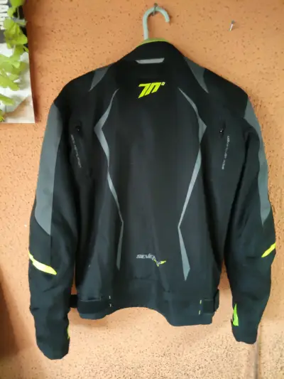 Chaqueta de moto negra y gris - miniatura 2