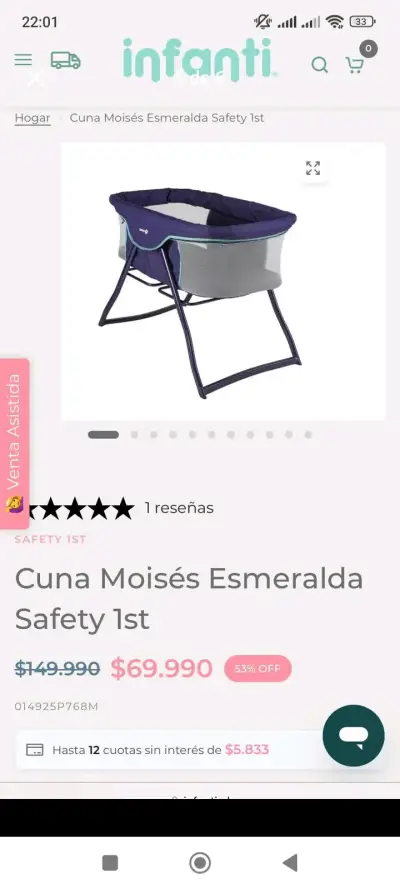 Cuna portatil Safety 1st azul - miniatura 4