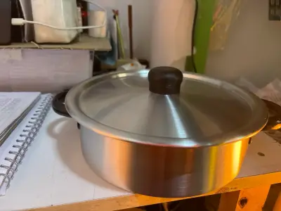 Arrocera de aluminio #22 con tapa - miniatura 2