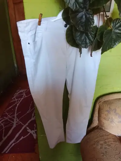 Pantalón blanco casual - miniatura 1