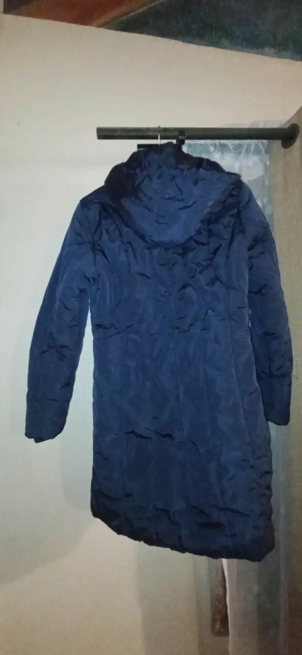 Abrigo largo azul para mujer - 2