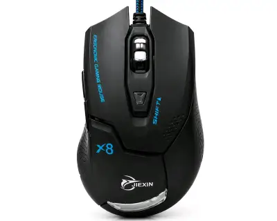 Mouse gaming Jiexin X8 con luces - miniatura 2