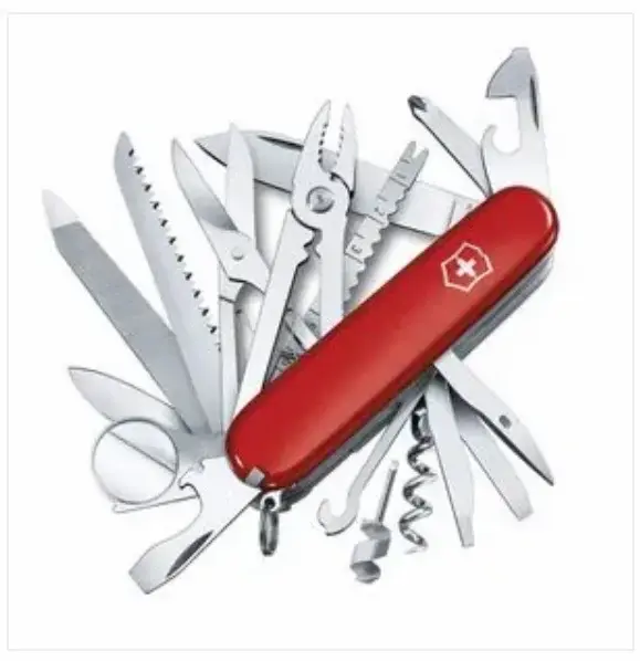Navaja Suiza multiusos roja + Estuche Cuero - 4