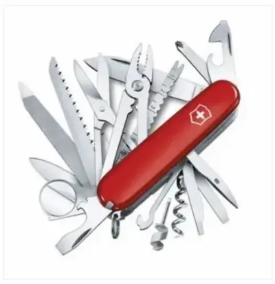 Navaja Suiza multiusos roja + Estuche Cuero - miniatura 4