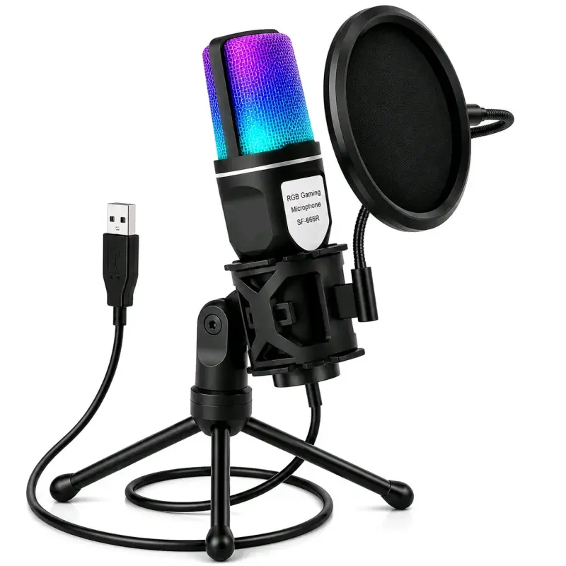 Micrófono gaming RGB USB yanmai - 1