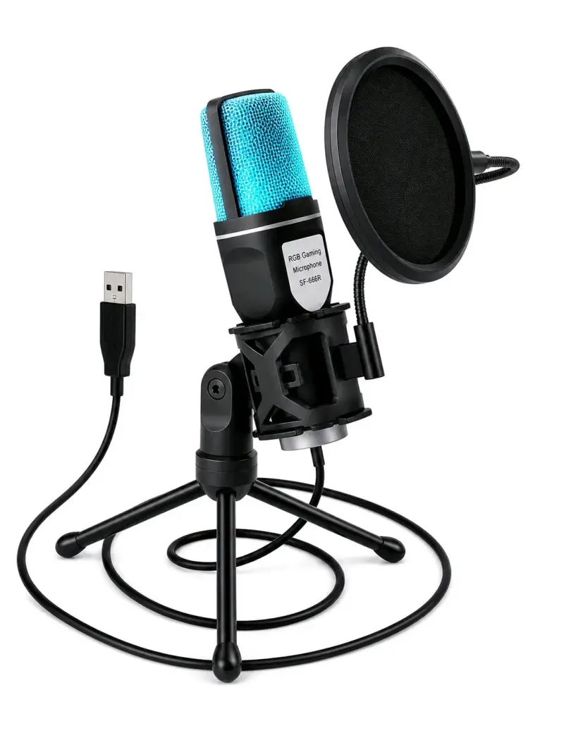 Micrófono gaming RGB USB yanmai - 5