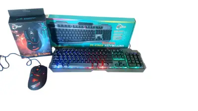 KIT GAMER MOUSE Y TECLADO RGB USB PC JIEXIN - miniatura 1