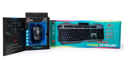 KIT GAMER MOUSE Y TECLADO RGB USB PC JIEXIN - miniatura 2