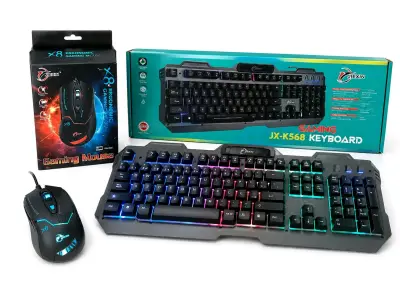 KIT GAMER MOUSE Y TECLADO RGB USB PC JIEXIN - miniatura 3