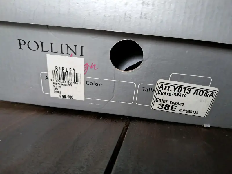 Botas Pollini  de tacón tabaco, 100% cuero - 3