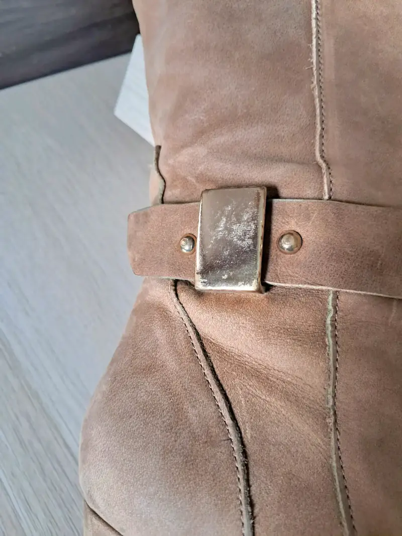 Botas Pollini  de tacón tabaco, 100% cuero - 6