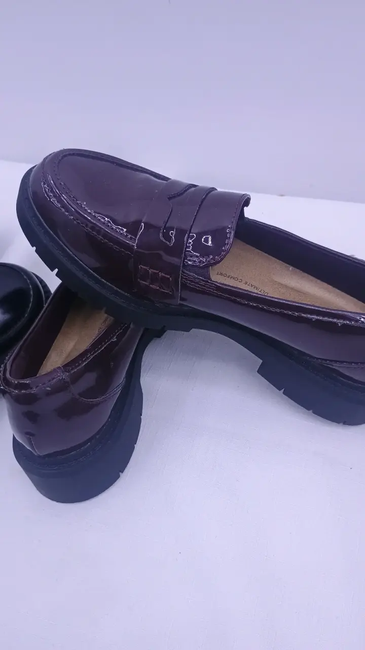 Mocasines burdeos brillantes - 1