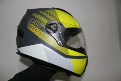 Casco Acerbis ONROAD color gris y amarillo - miniatura 2