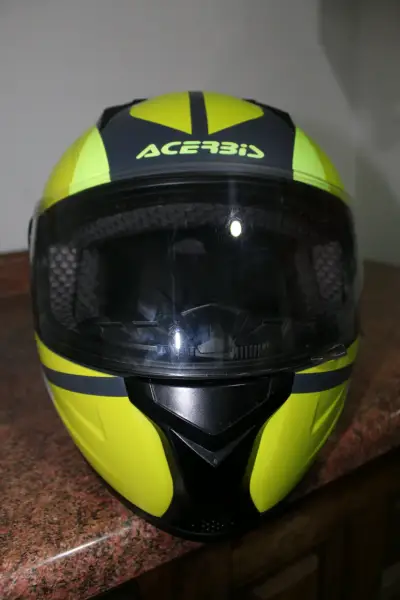 Casco Acerbis ONROAD color gris y amarillo - miniatura 3
