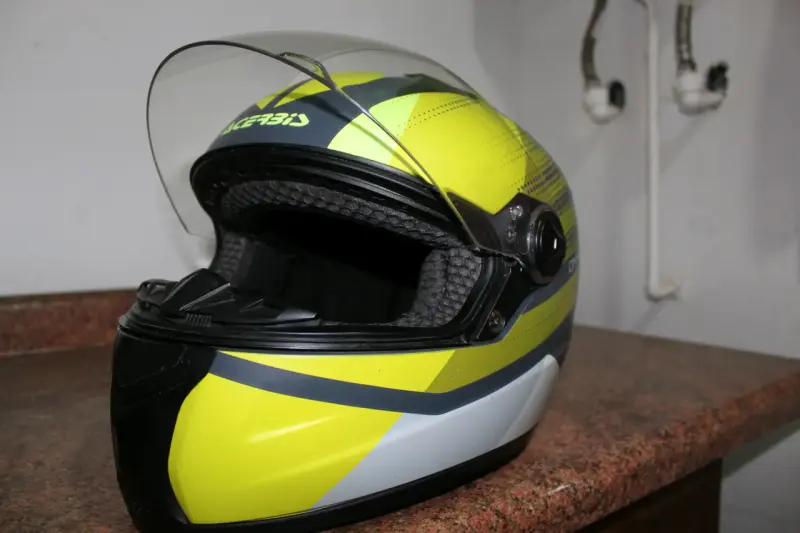 Casco Acerbis ONROAD color gris y amarillo - 5
