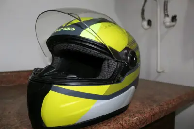 Casco Acerbis ONROAD color gris y amarillo - miniatura 5