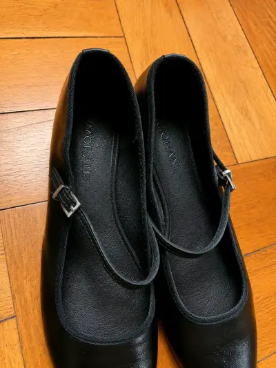 Zapatos negros de tacón bajo talla 39 - miniatura 2