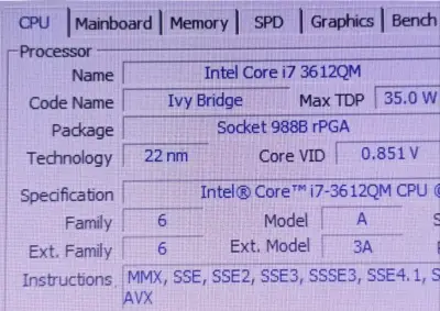 Procesador Intel core i7 3612QM - miniatura 2