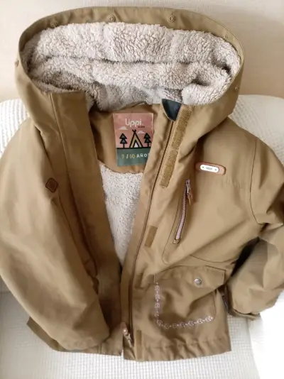 Parka infantil verde  con forro - miniatura 1