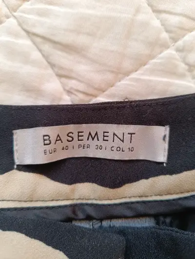 Pantalon Basement animal print blanco y negro - miniatura 3